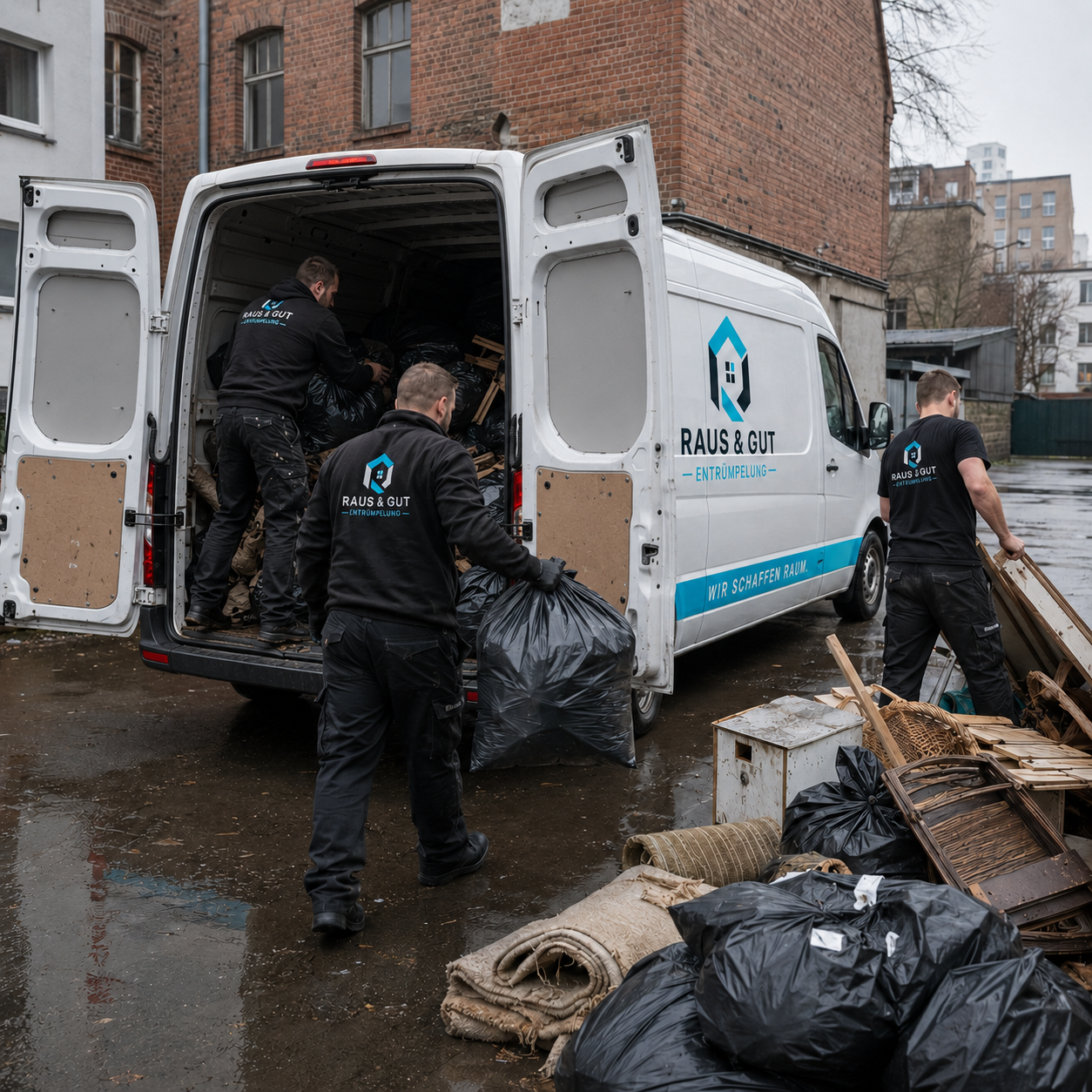 Raus & Gut beim Verladen einer Entrümpelung